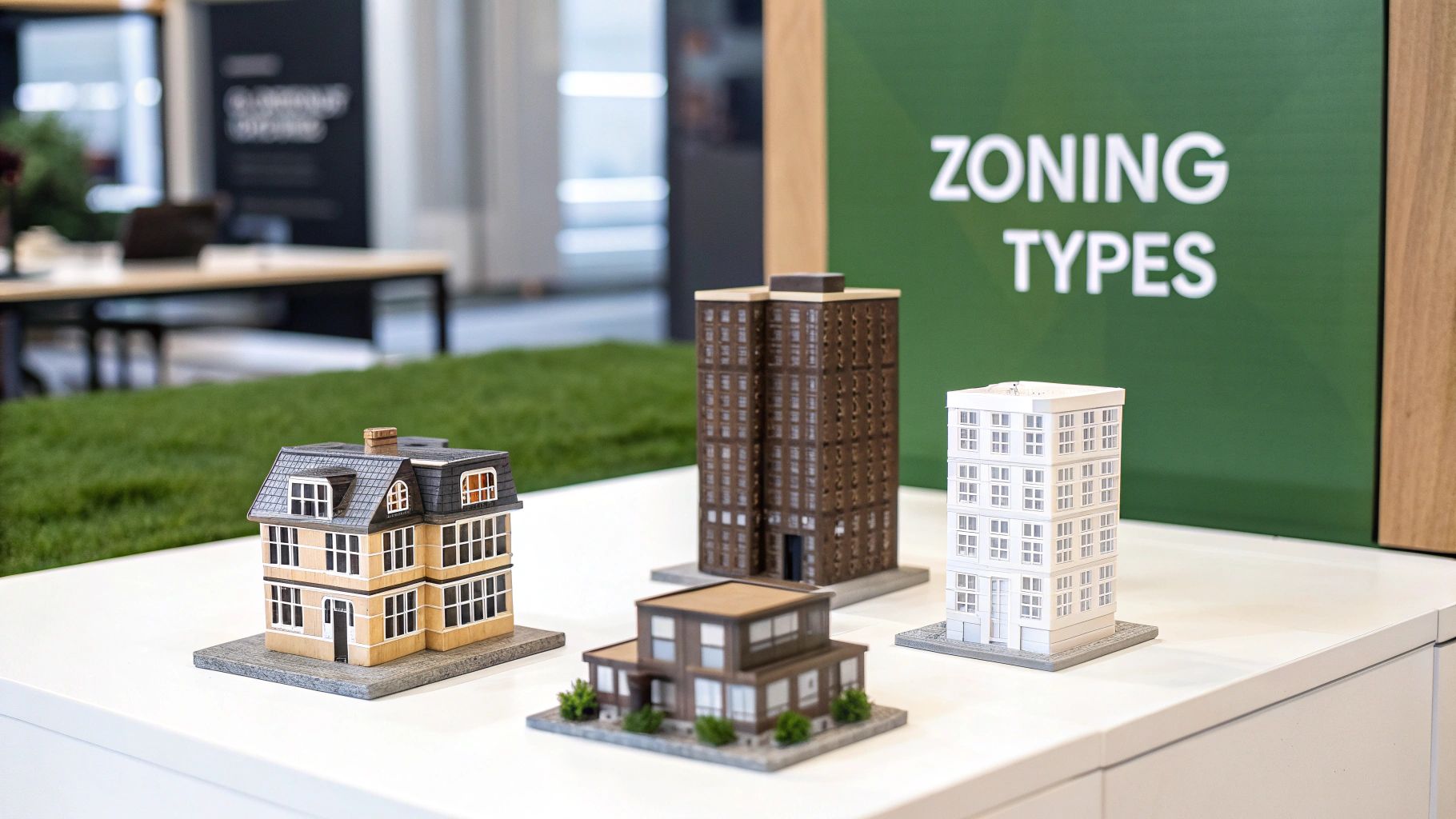 Zoning types in urban area
