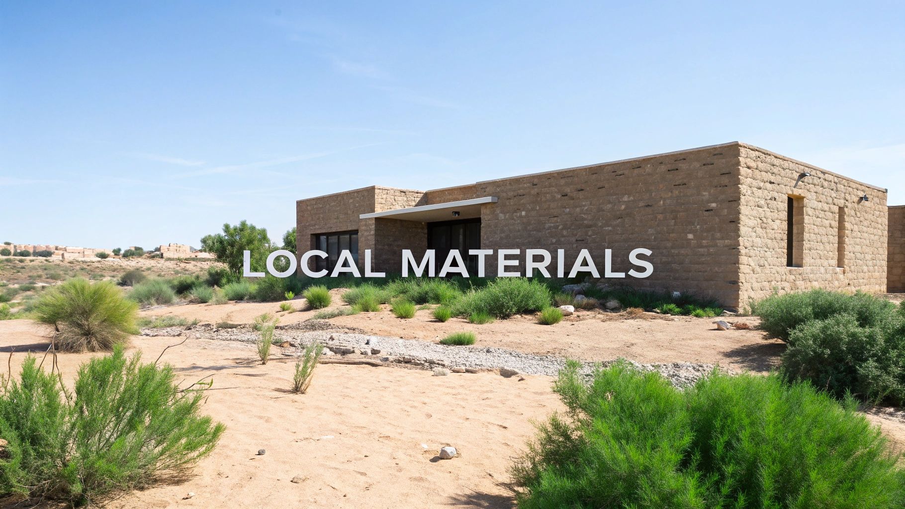 Green roof on a modern building in a landscape