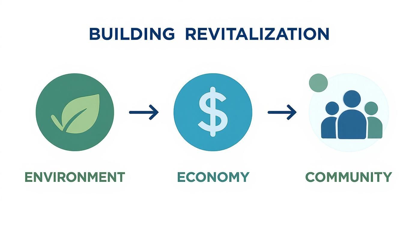 Infographic about adaptive reuse architects