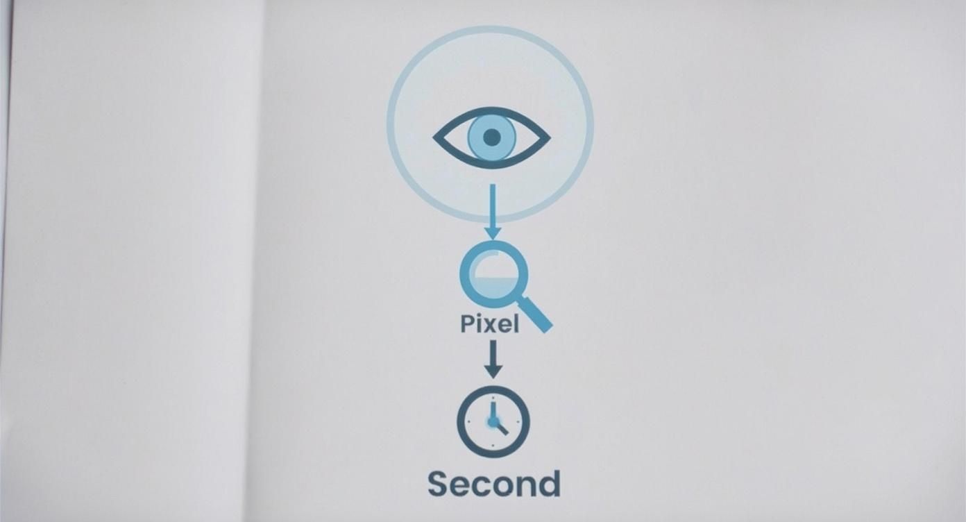 Pixel tracking diagram showing views per second