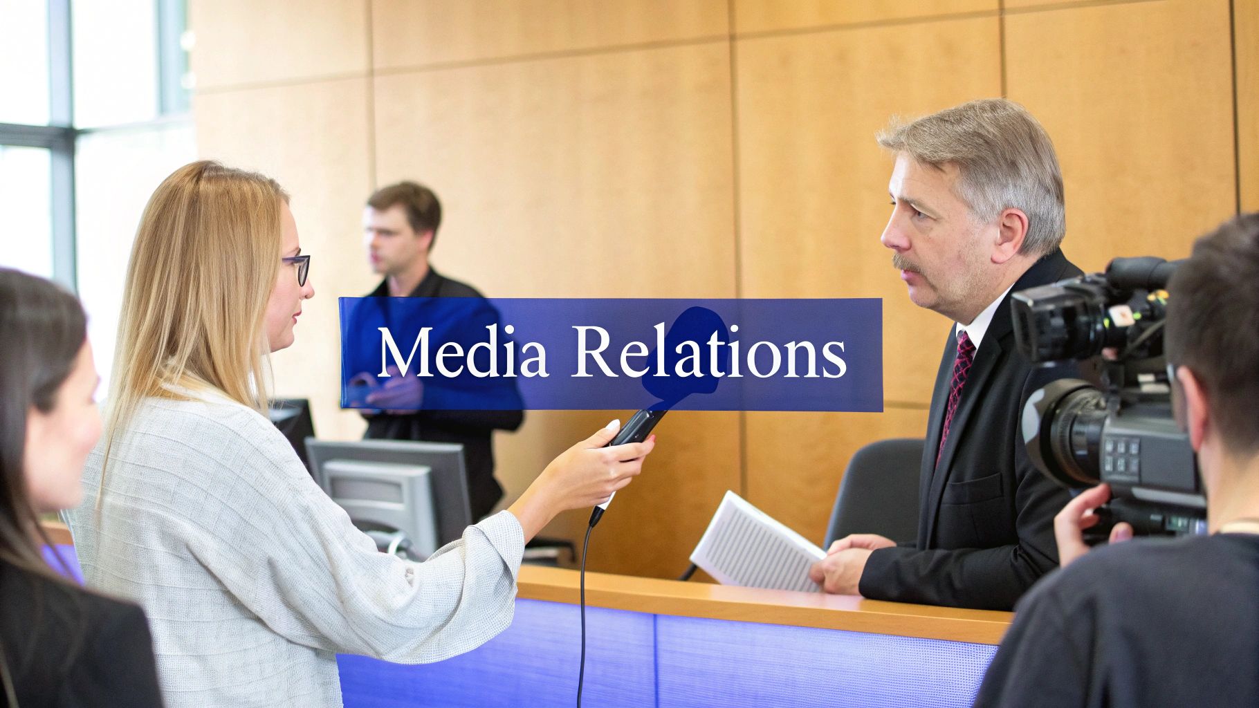 Public Relations for Law Firms A Strategic Guide 2 Lawyers collaborating in a modern office, symbolizing brand strategy.