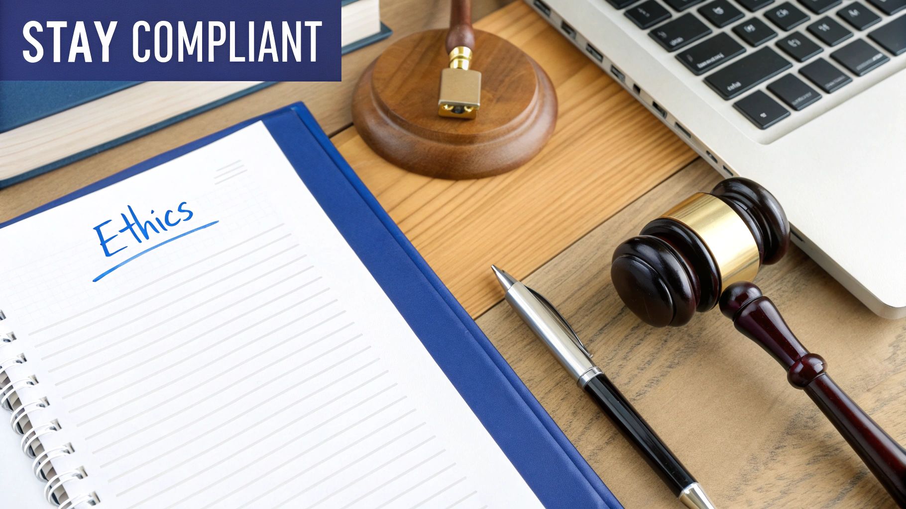 Lawyer reviewing ethical guidelines for social media