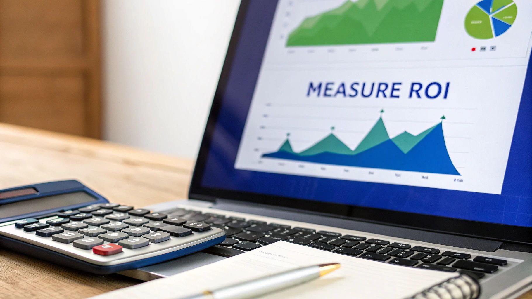 A person sitting at a desk with a question mark graphic overhead
