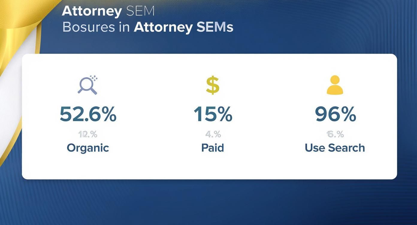 Infographic about attorney search engine marketing