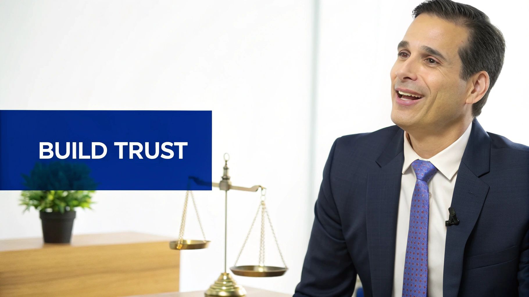 Attorneys collaborating in a modern office, planning their next marketing video shoot.