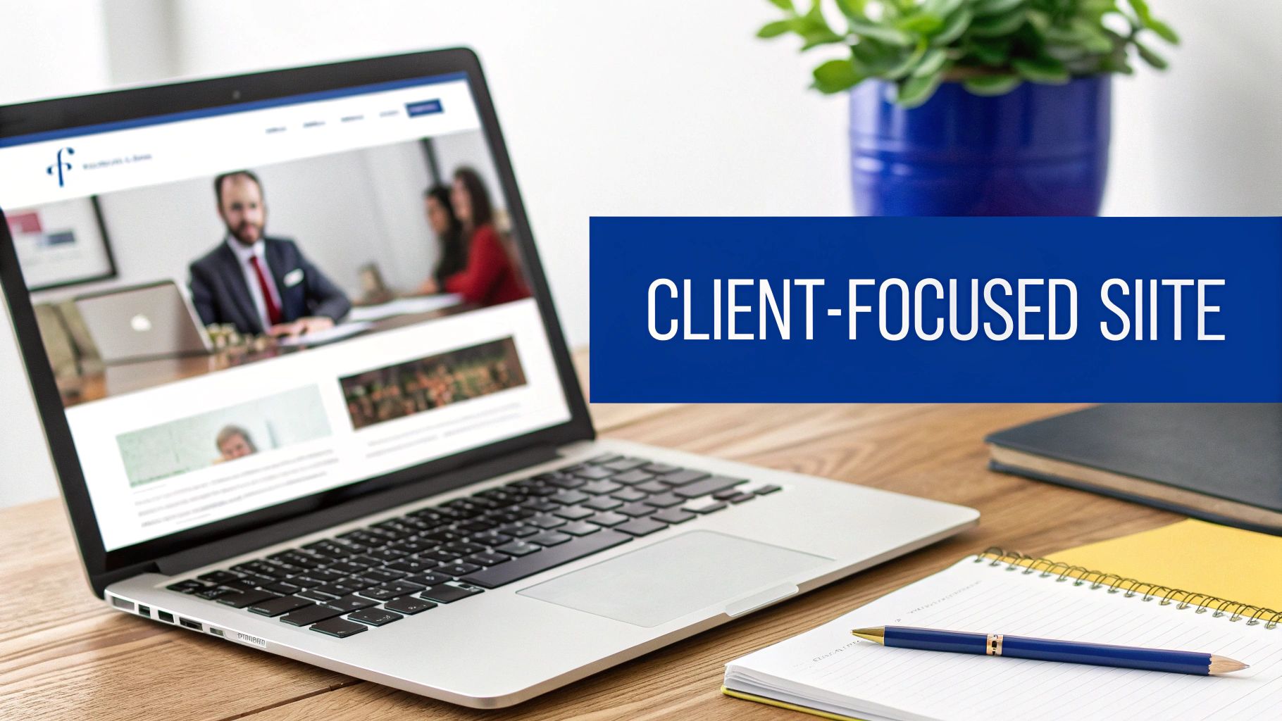 A lawyer reviewing digital marketing analytics on a tablet.