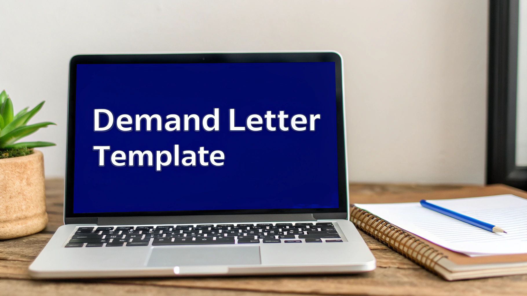 A person filling out a personal injury demand letter template on a desk.