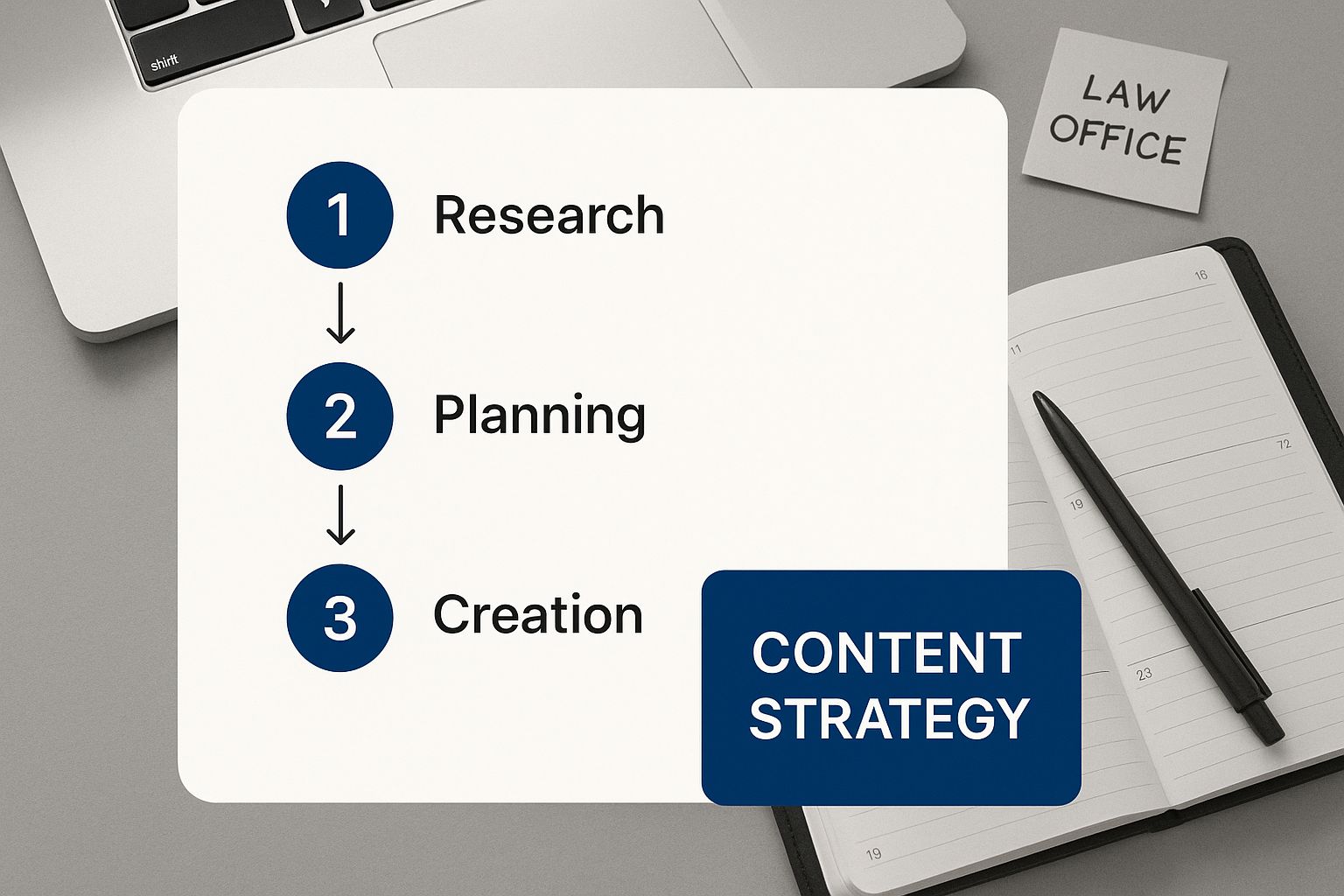 Infographic about content marketing for law firms