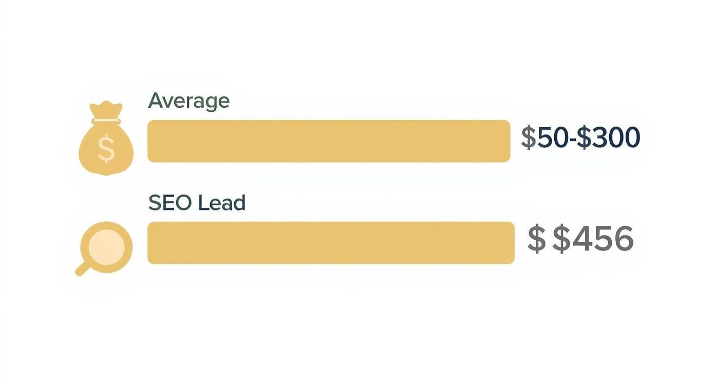 Infographic about lead generation for attorneys