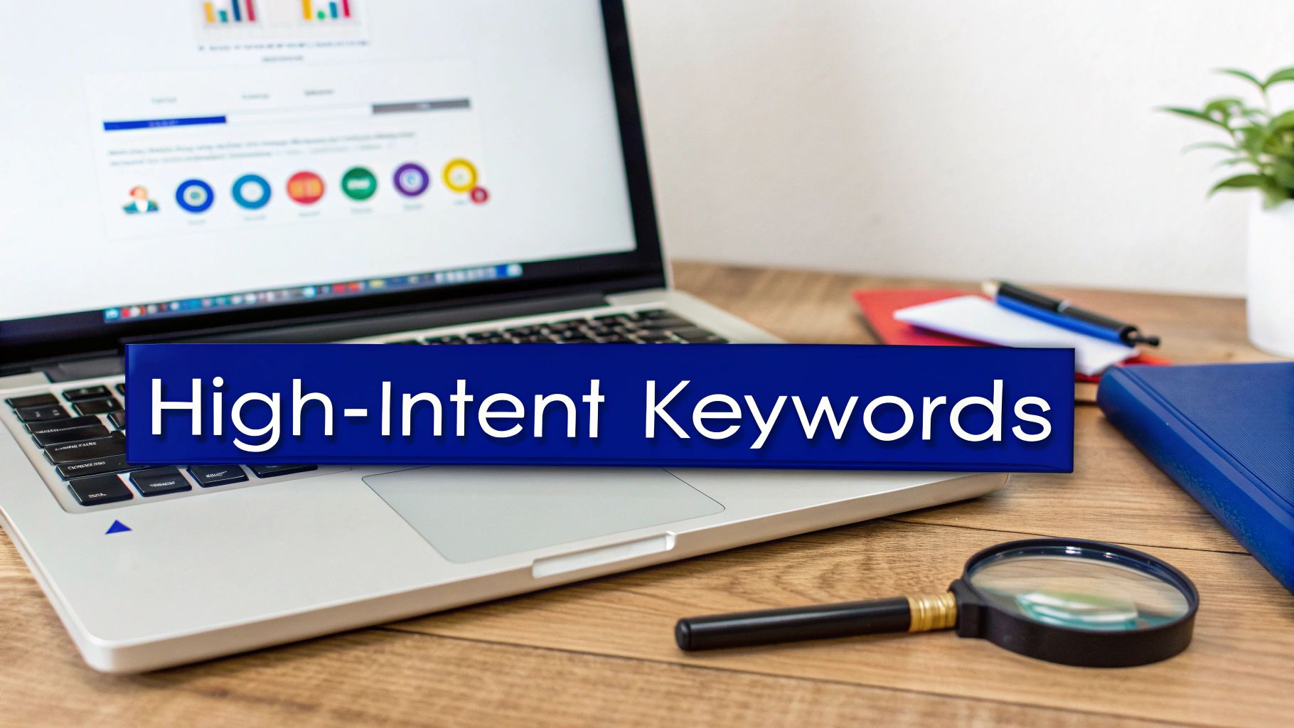 A personal injury lawyer reviewing SEO performance data on a computer in a modern office.