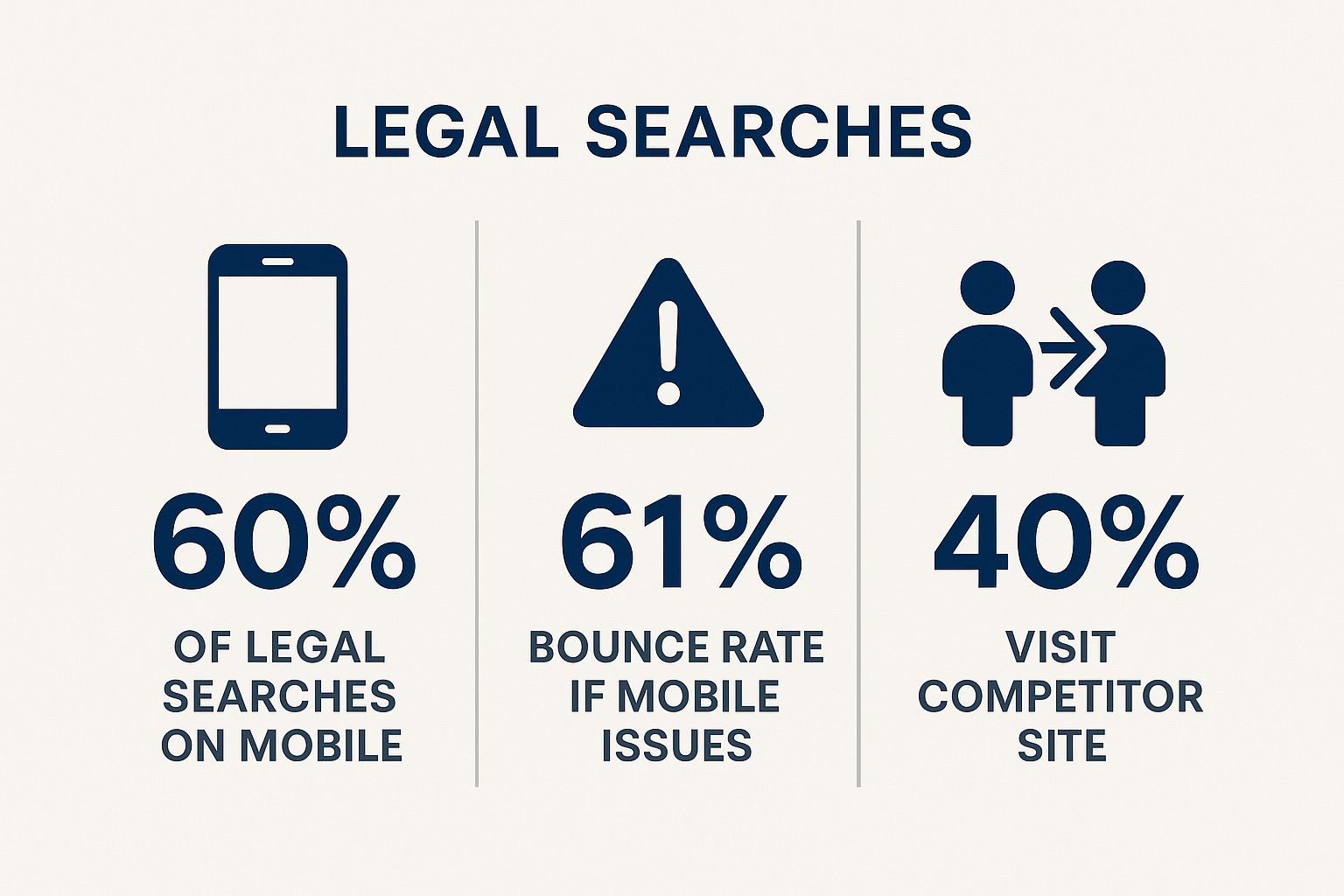 Infographic showing key data about Mobile-First Responsive Design