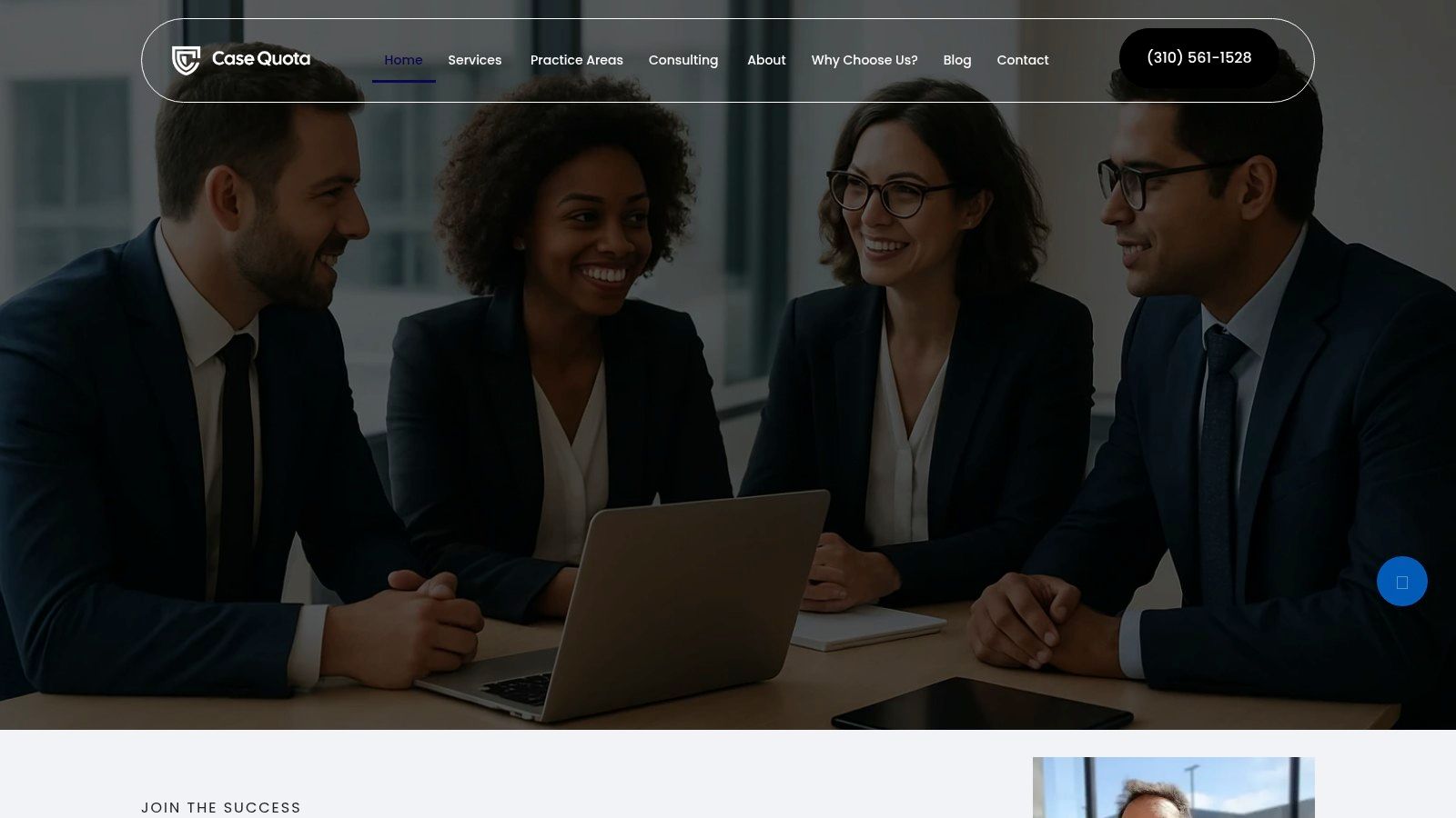 A legal team collaborating, representing the clients of a law firm SEO company.