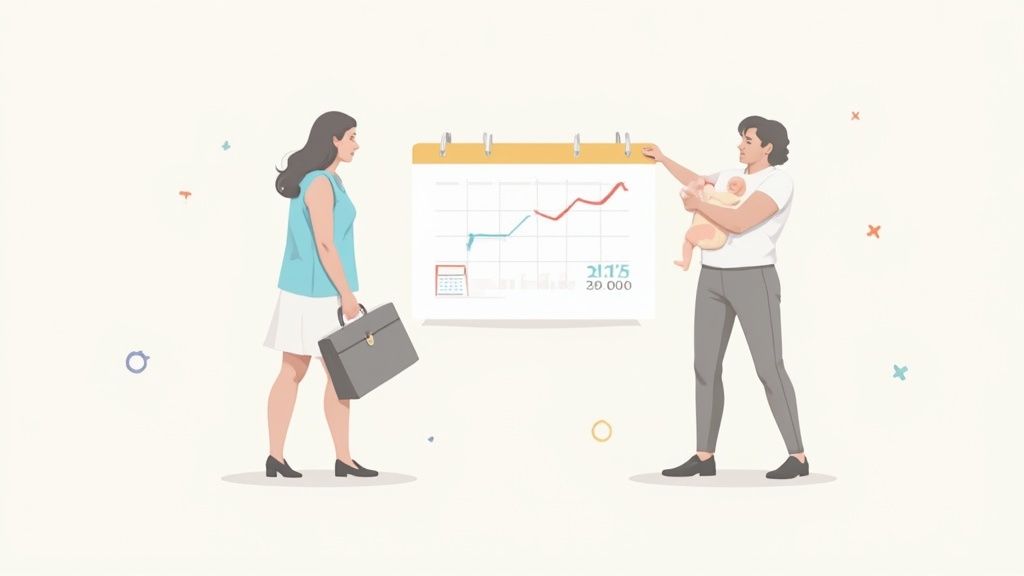 A parent and child sharing a happy moment outdoors