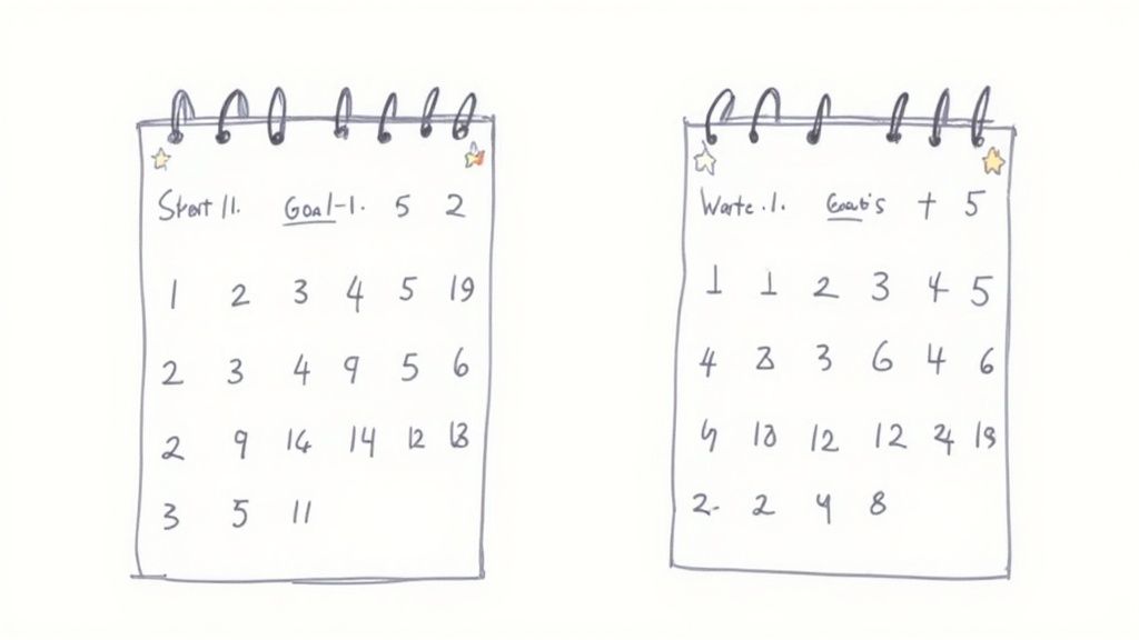 A calendar with dates circled to represent planning for starters, leavers, and bank holidays.