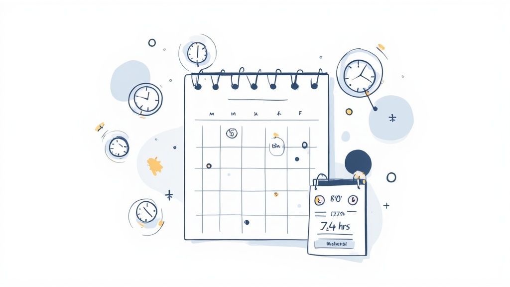 Man working on a laptop in a modern office, representing flexible work arrangements.