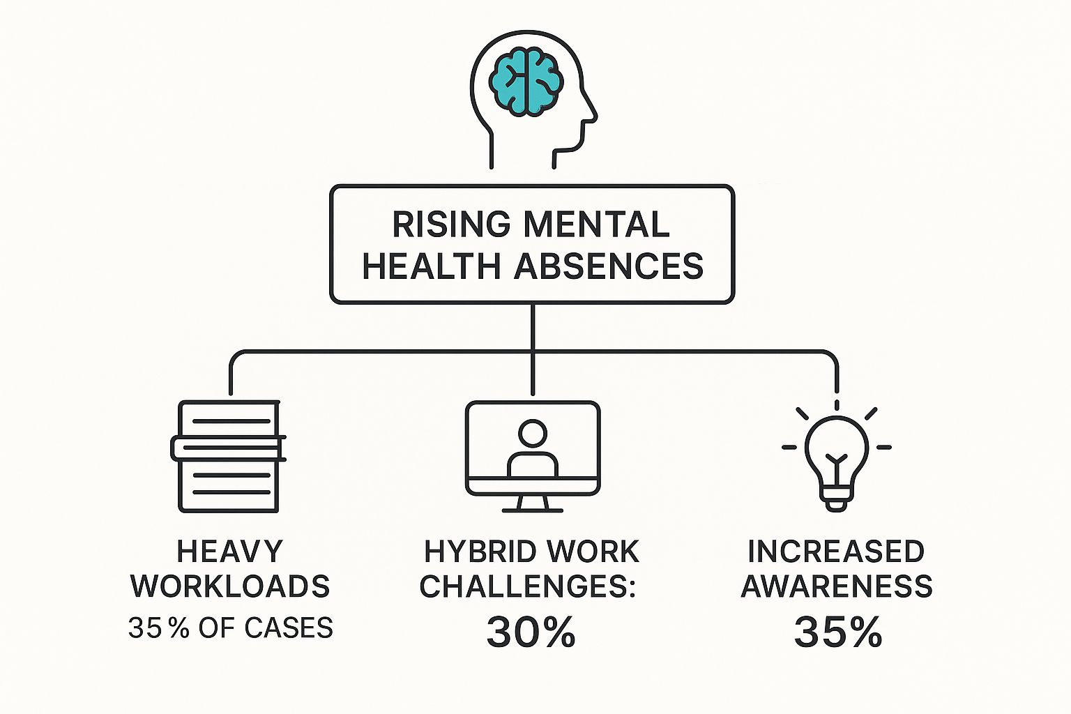Infographic about sick leave mental health