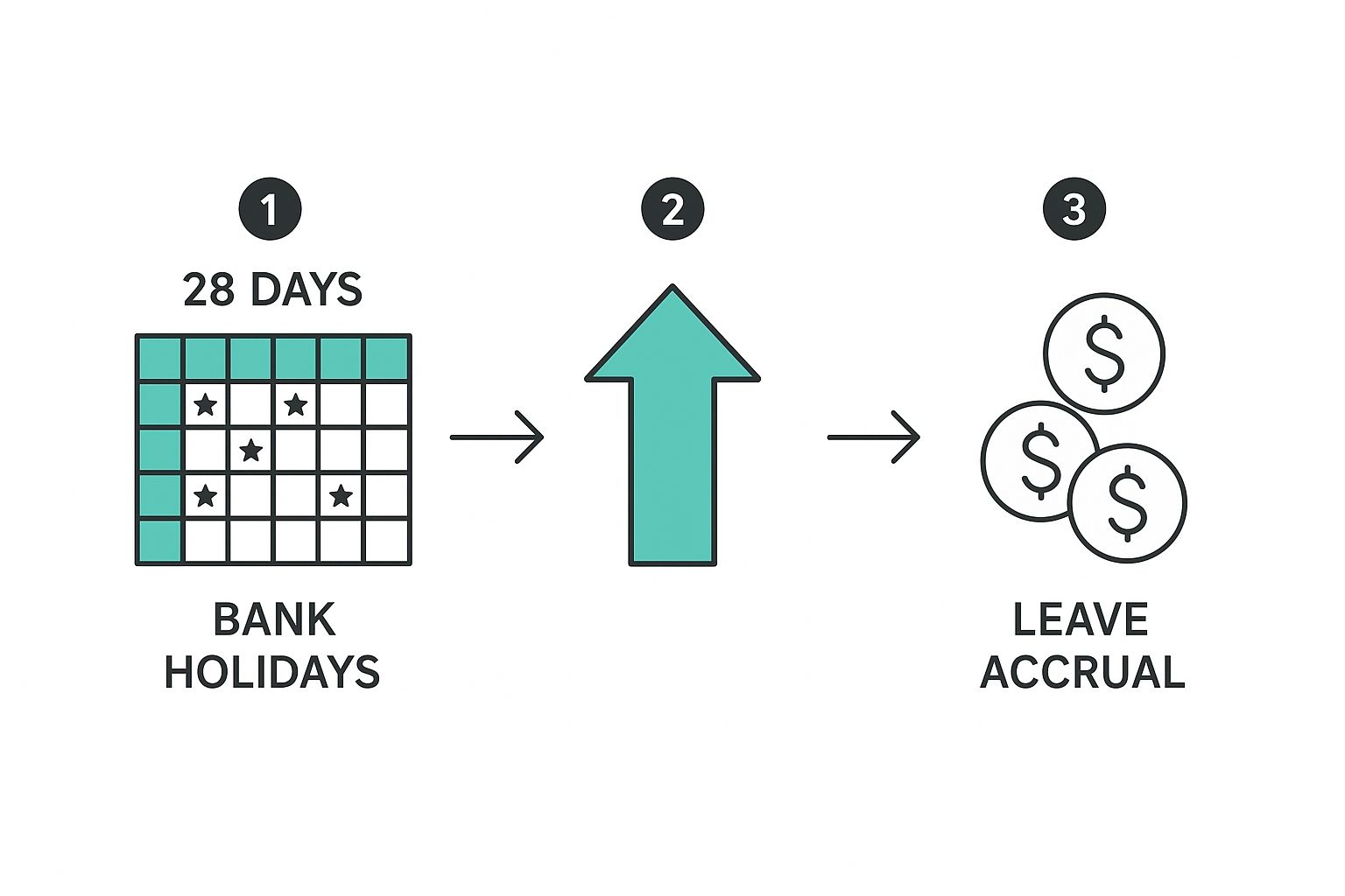 Infographic about uk holiday entitlement calculator