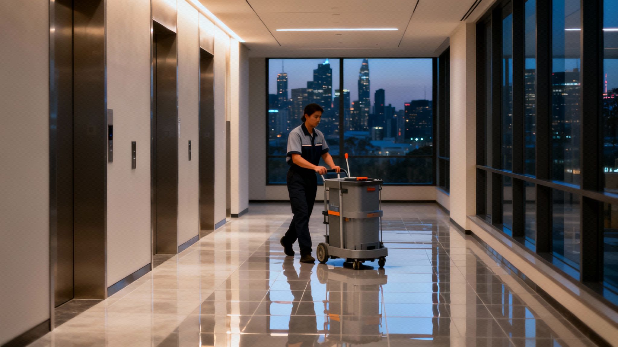 A clean and modern commercial office space