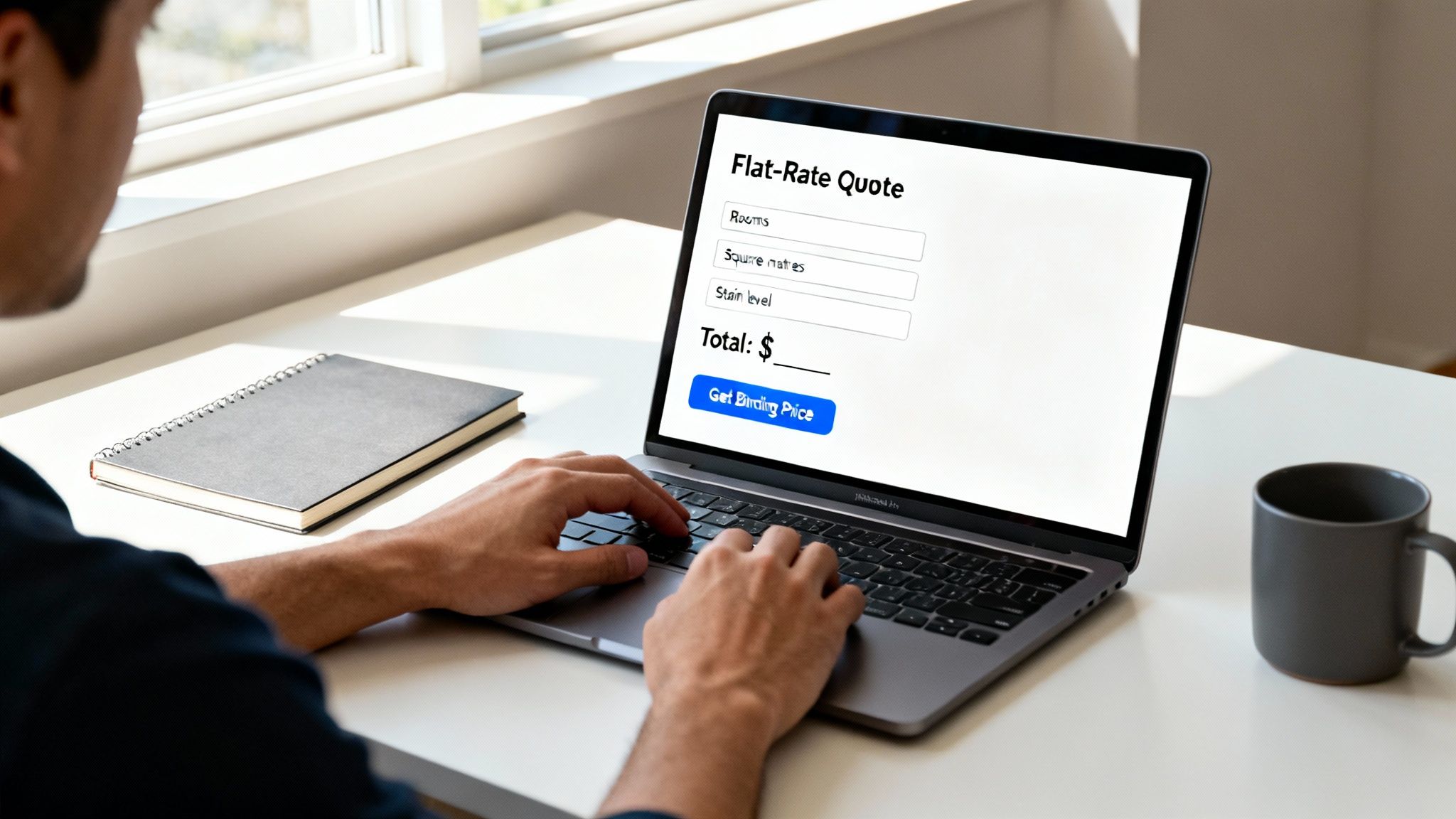 Instant flat rate quote tool