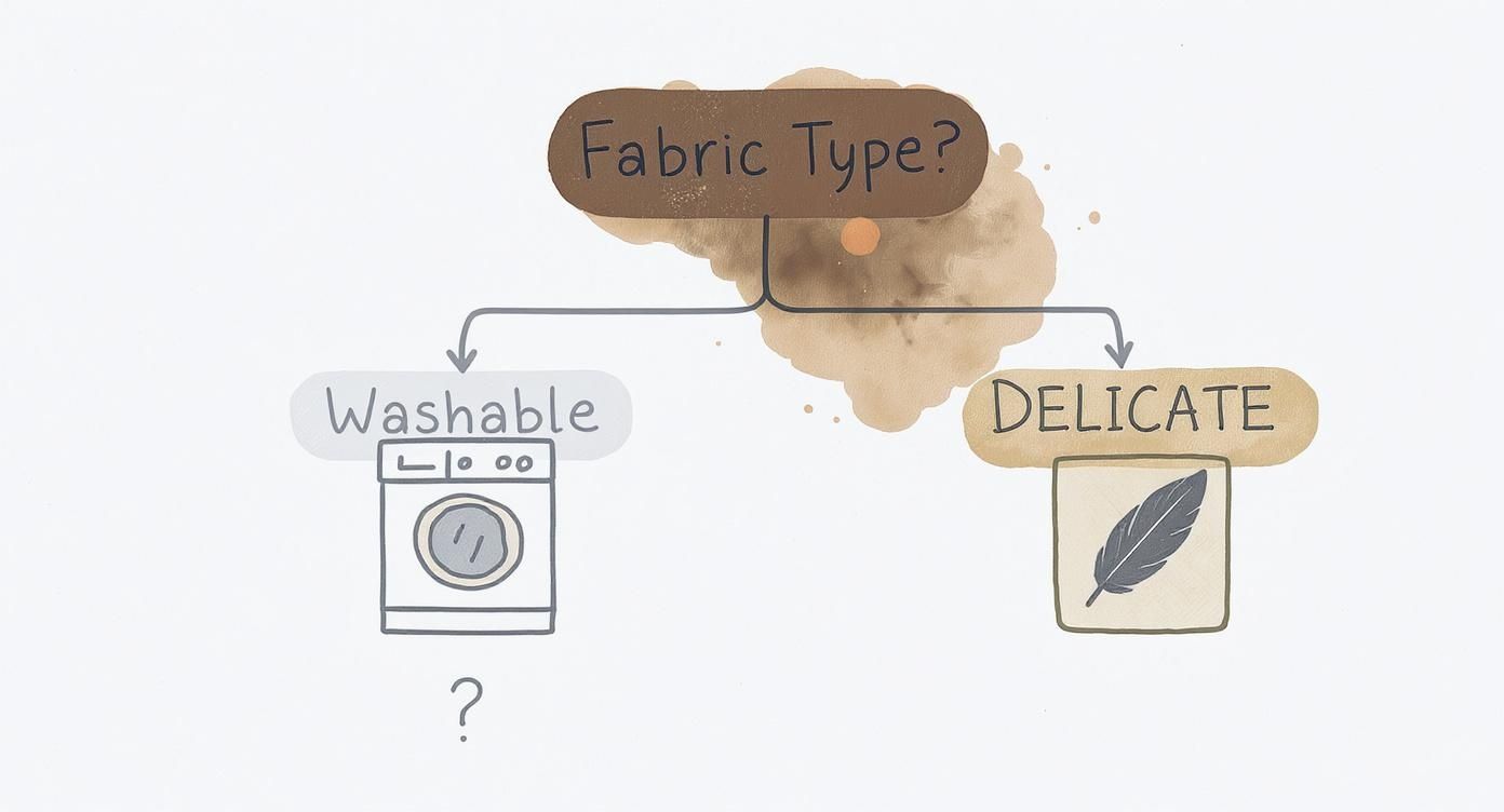 Infographic about how to remove chocolate stains