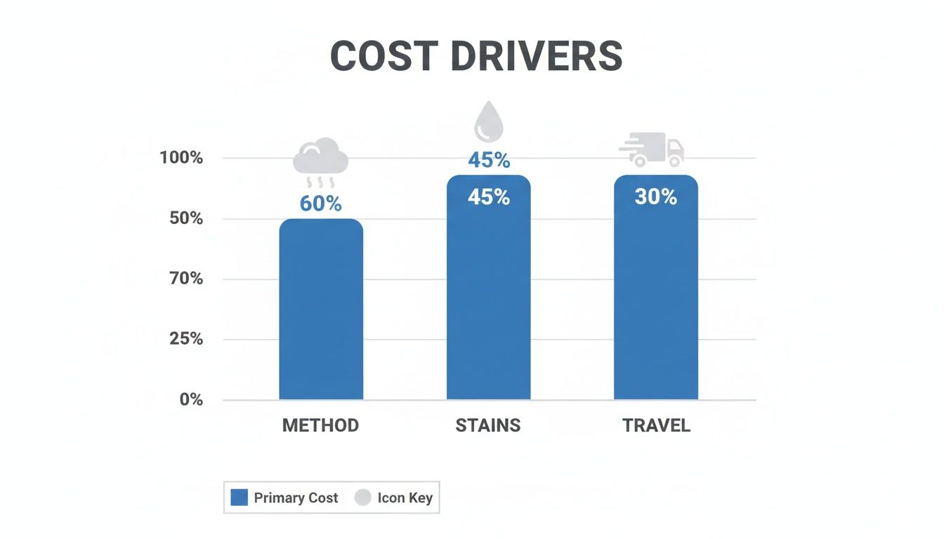 Infographic about how much does carpet cleaning cost