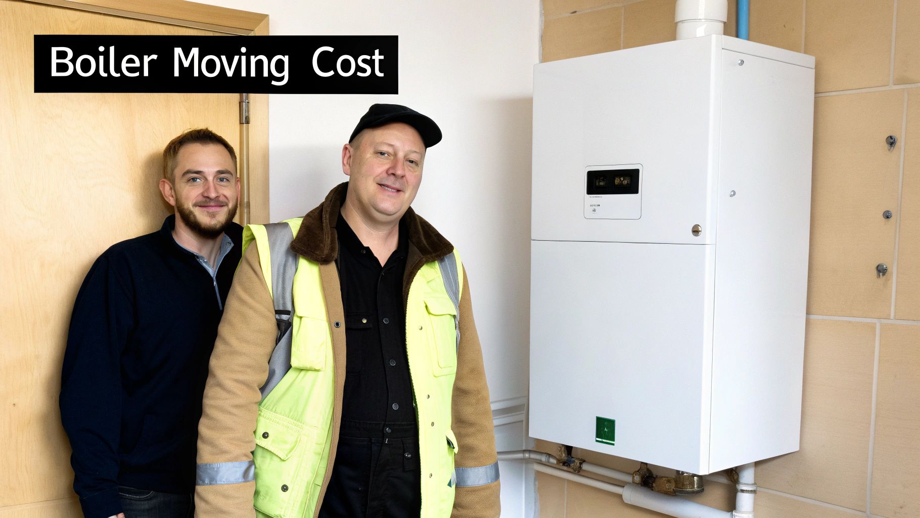 A Gas Safe engineer working on a boiler, representing the cost components of a relocation quote.