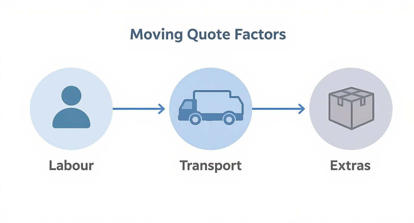 Infographic about average cost of moving companies