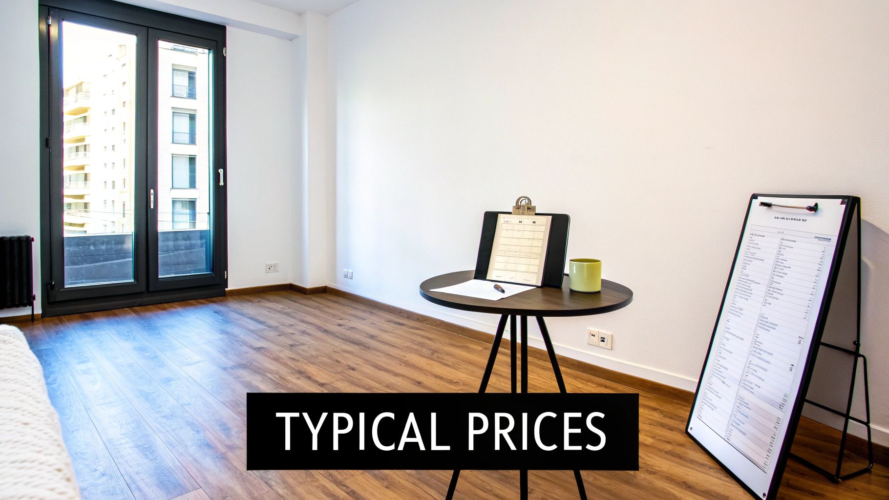 Professional cleaner wiping down a kitchen counter to a high standard for an end of tenancy clean.