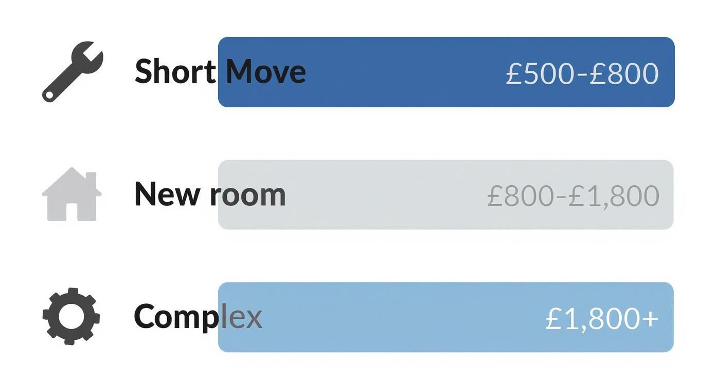 Infographic about how much to move a boiler