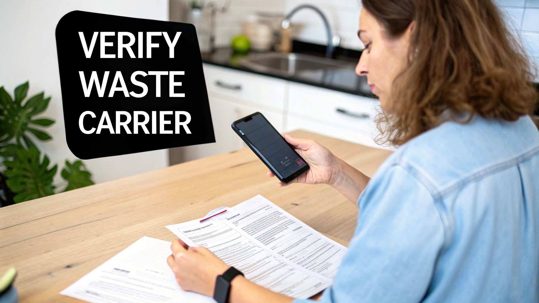 A sign warning against fly-tipping in a rural area.