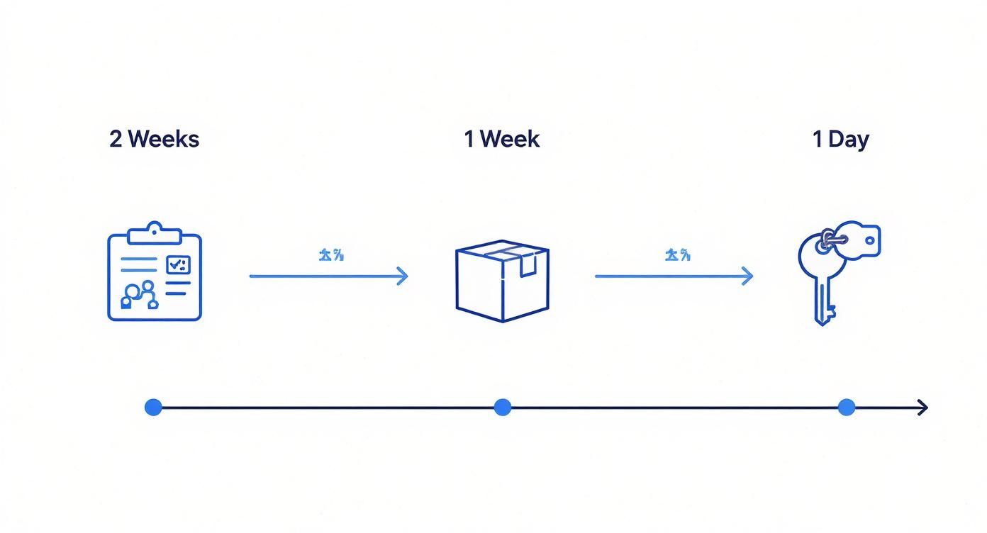 Infographic about how to move house quickly