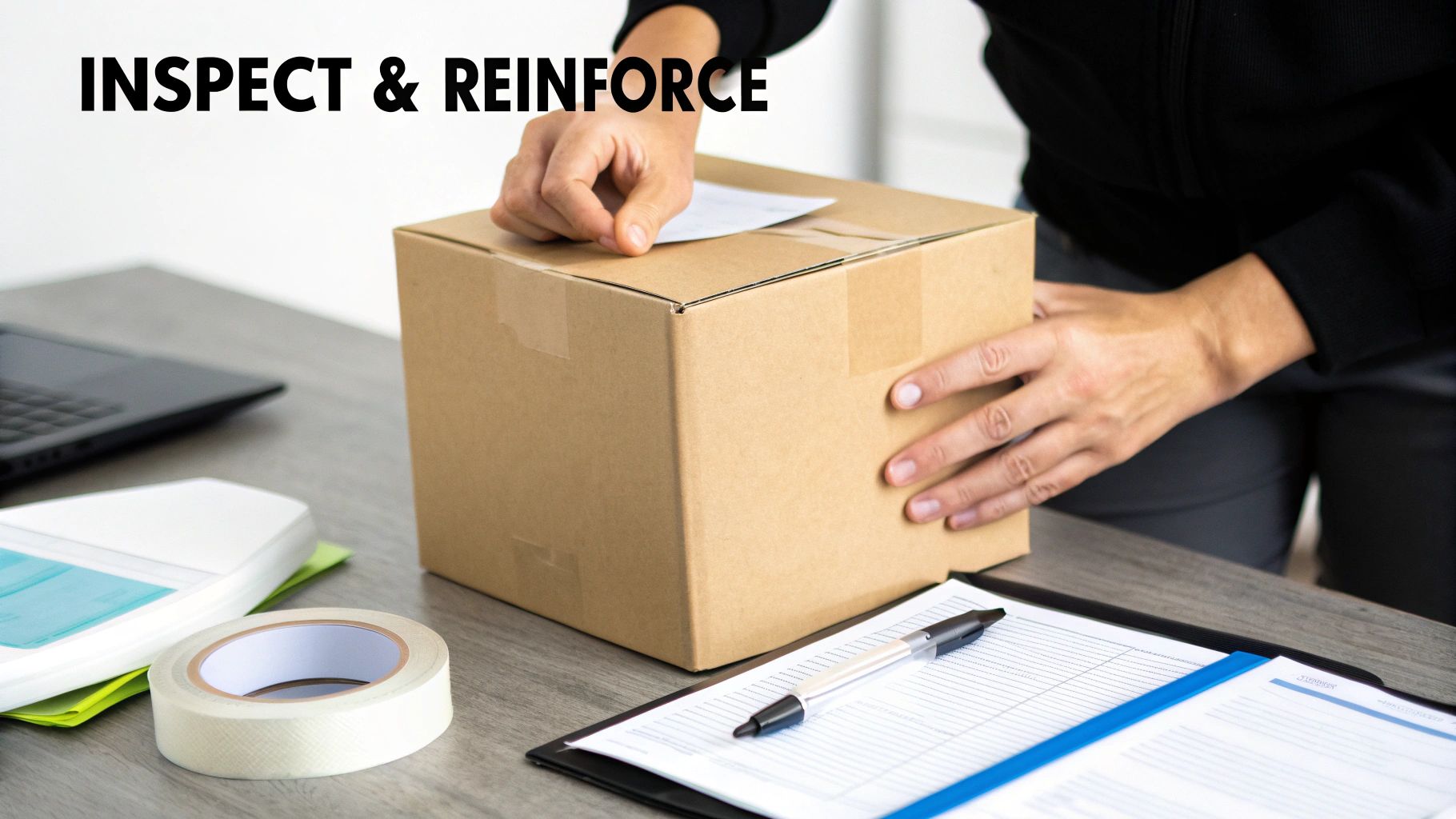 Boxes packed and ready for moving