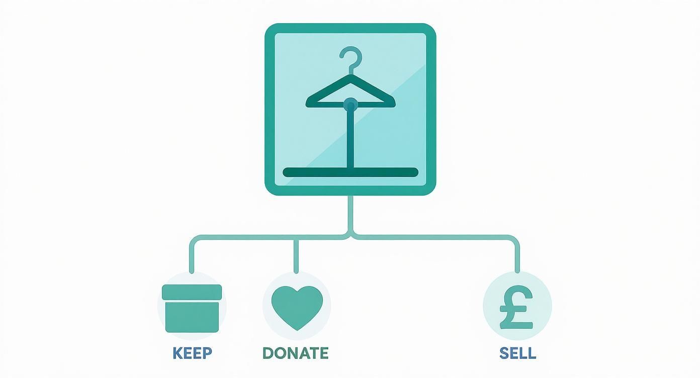 Infographic about how to pack clothes for moving