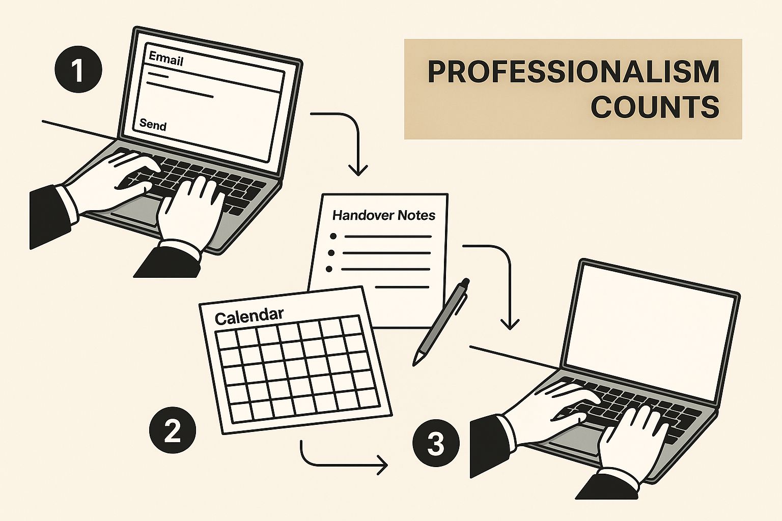 Infographic about request for annual leave email