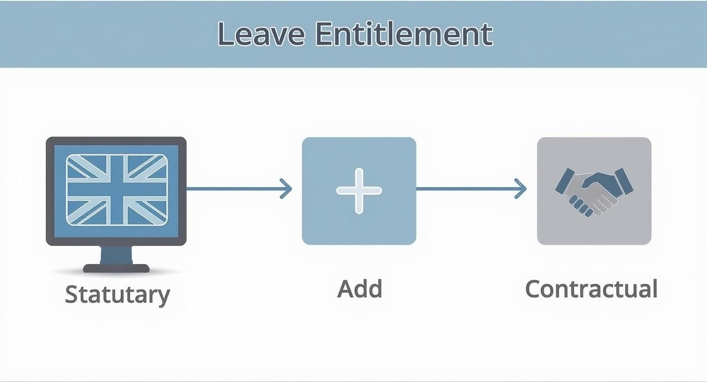 Infographic about calculation of leave