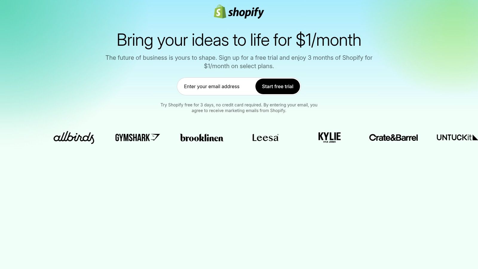 Shopify Free Trial
