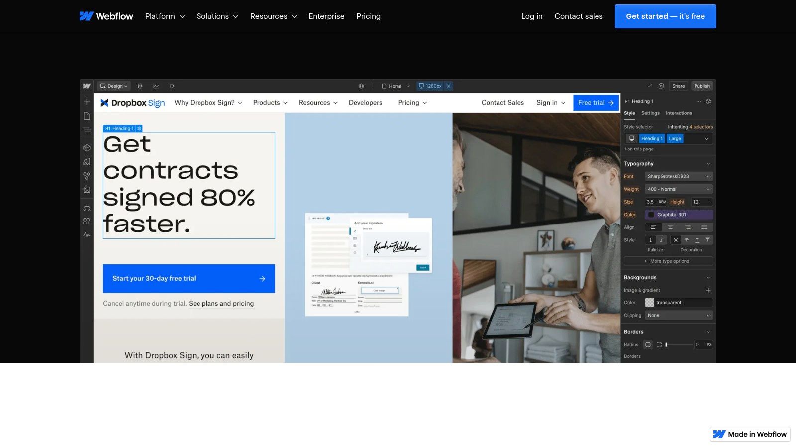 Webflow's Website Builder