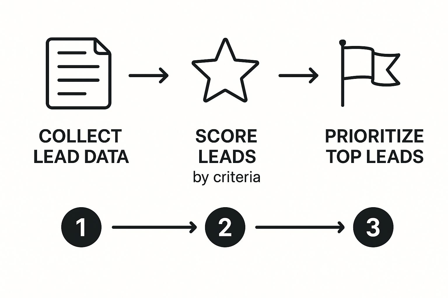 Infographic about lead qualification process