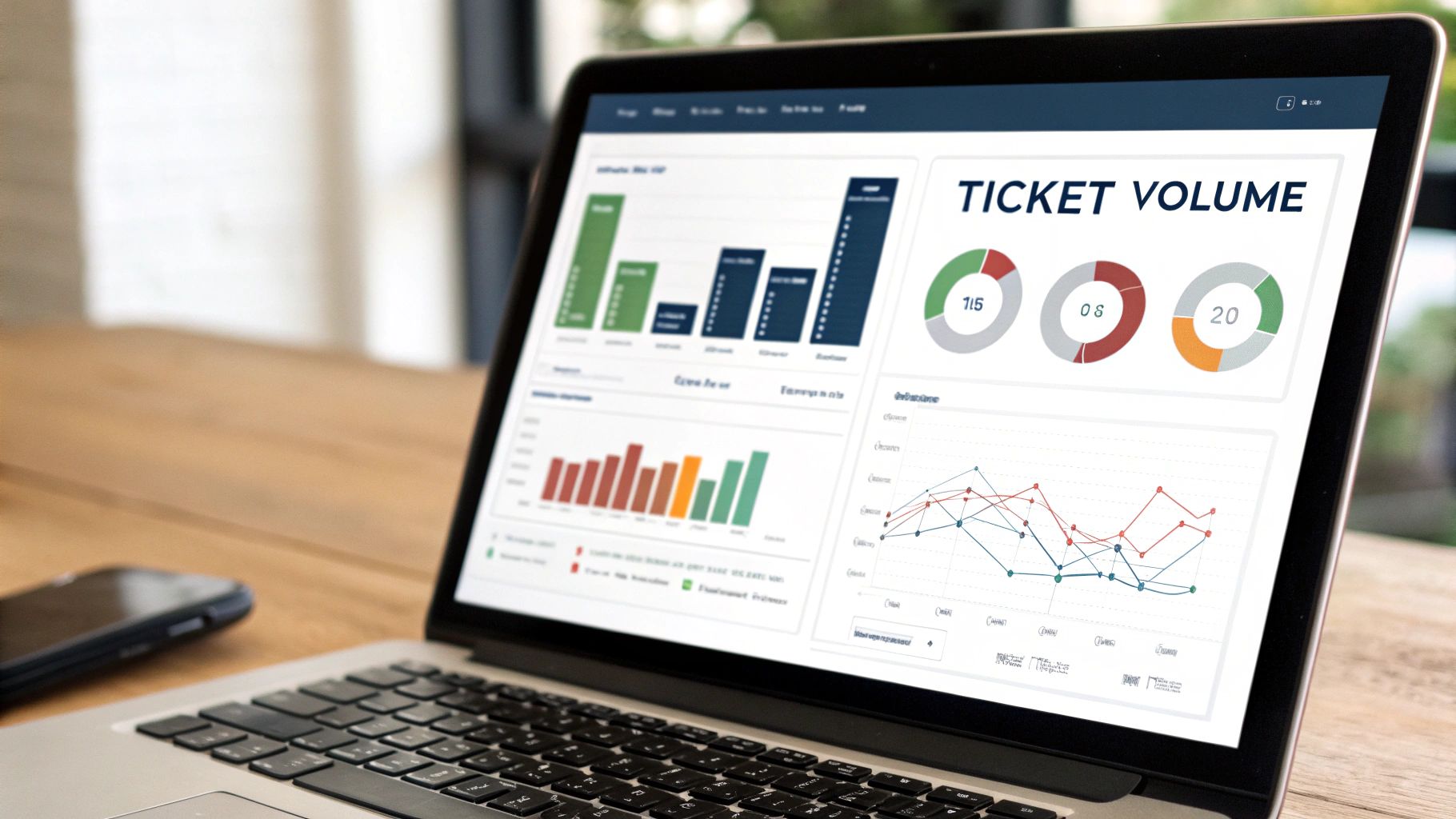 Infographic showing key data about Ticket Volume