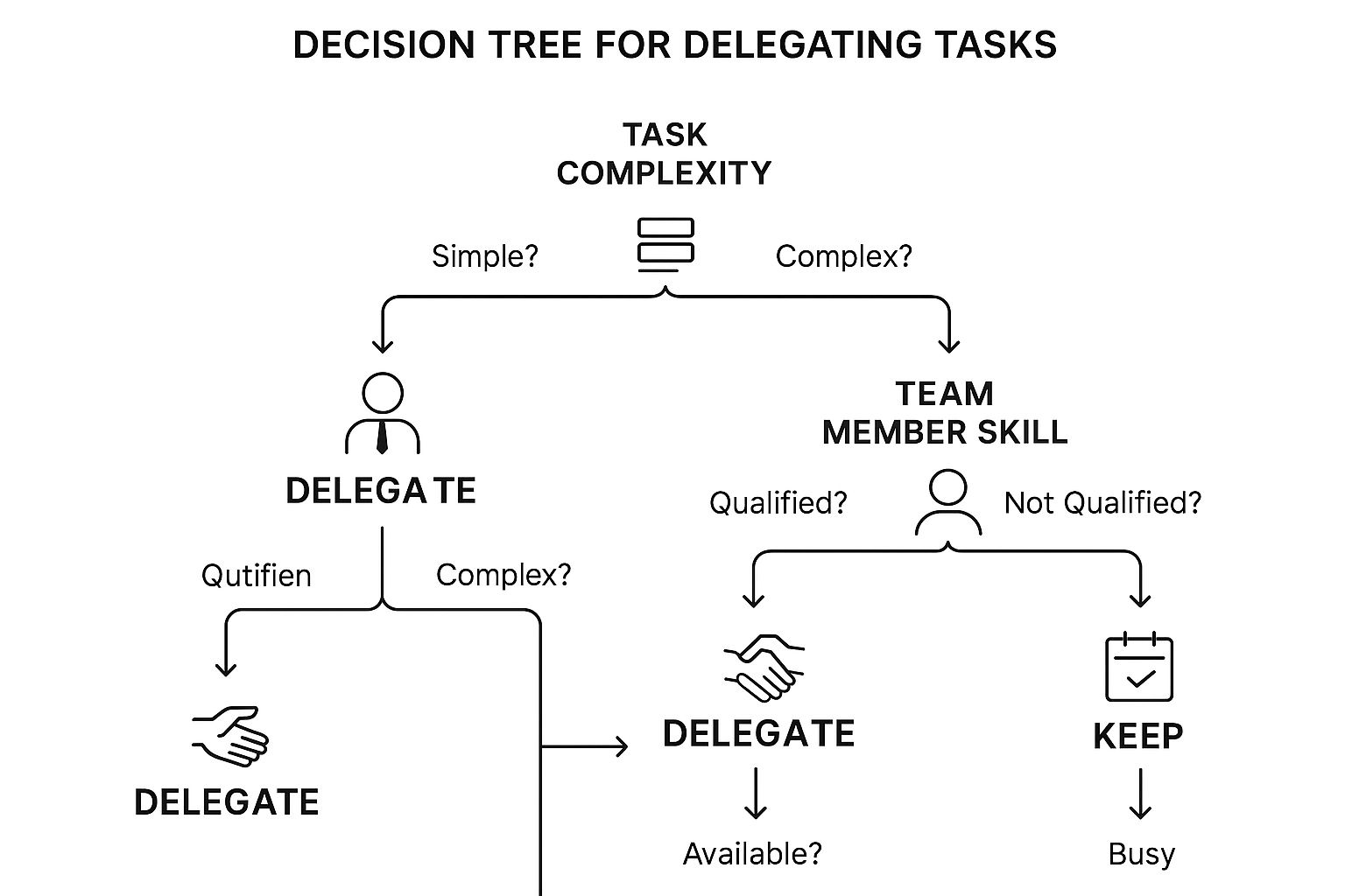 Infographic about how to delegate tasks effectively