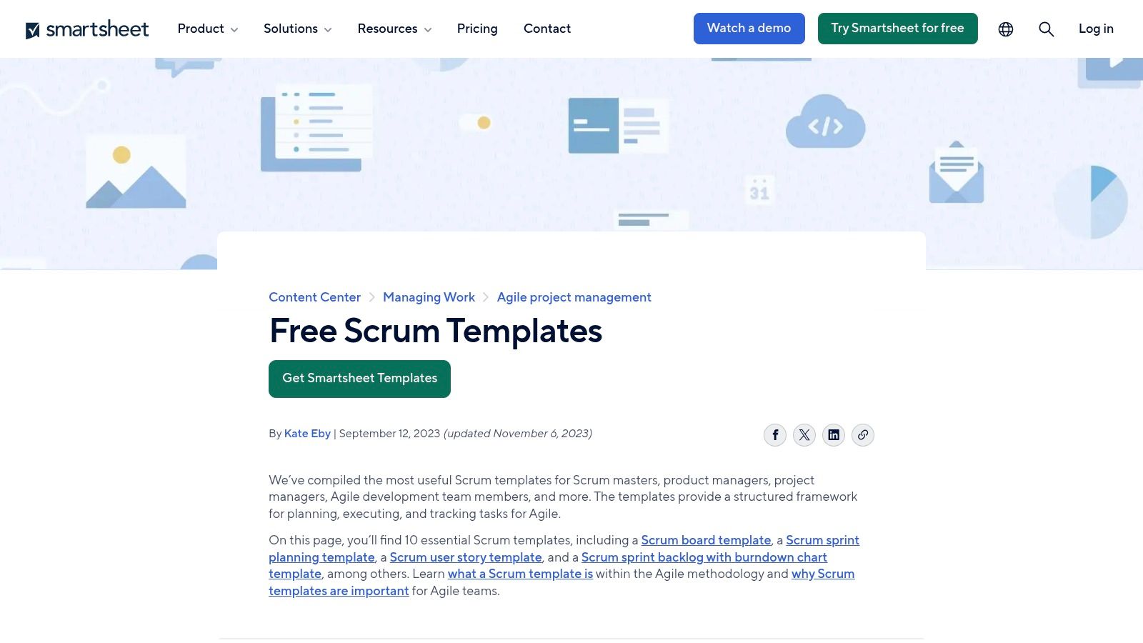 Smartsheet Agile/Scrum Templates