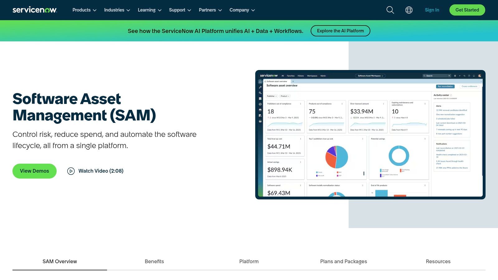 ServiceNow Software Asset Management