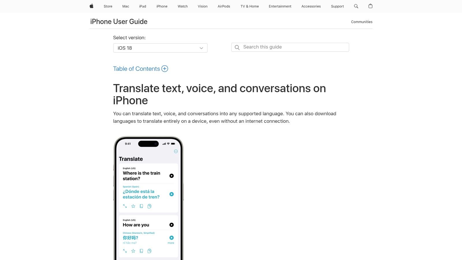 Apple Translate