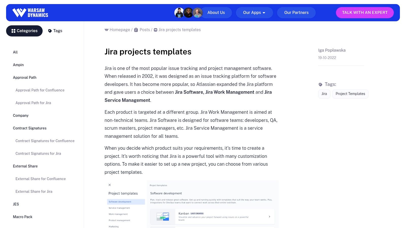 Warsaw Dynamics – Jira Project Templates