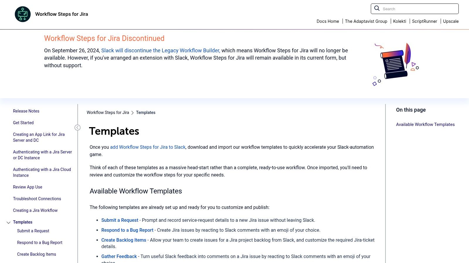Adaptavist – Workflow Steps for Jira Templates