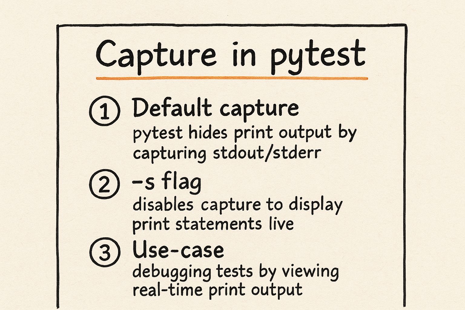 Infographic about pytest show print statements