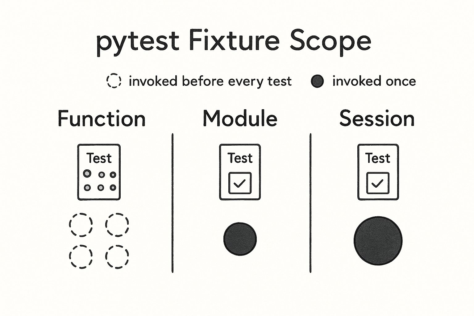 Infographic about pytest setup