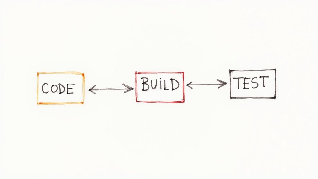 A diagram showing the Jenkins logo with gears turning, symbolizing the setup process.