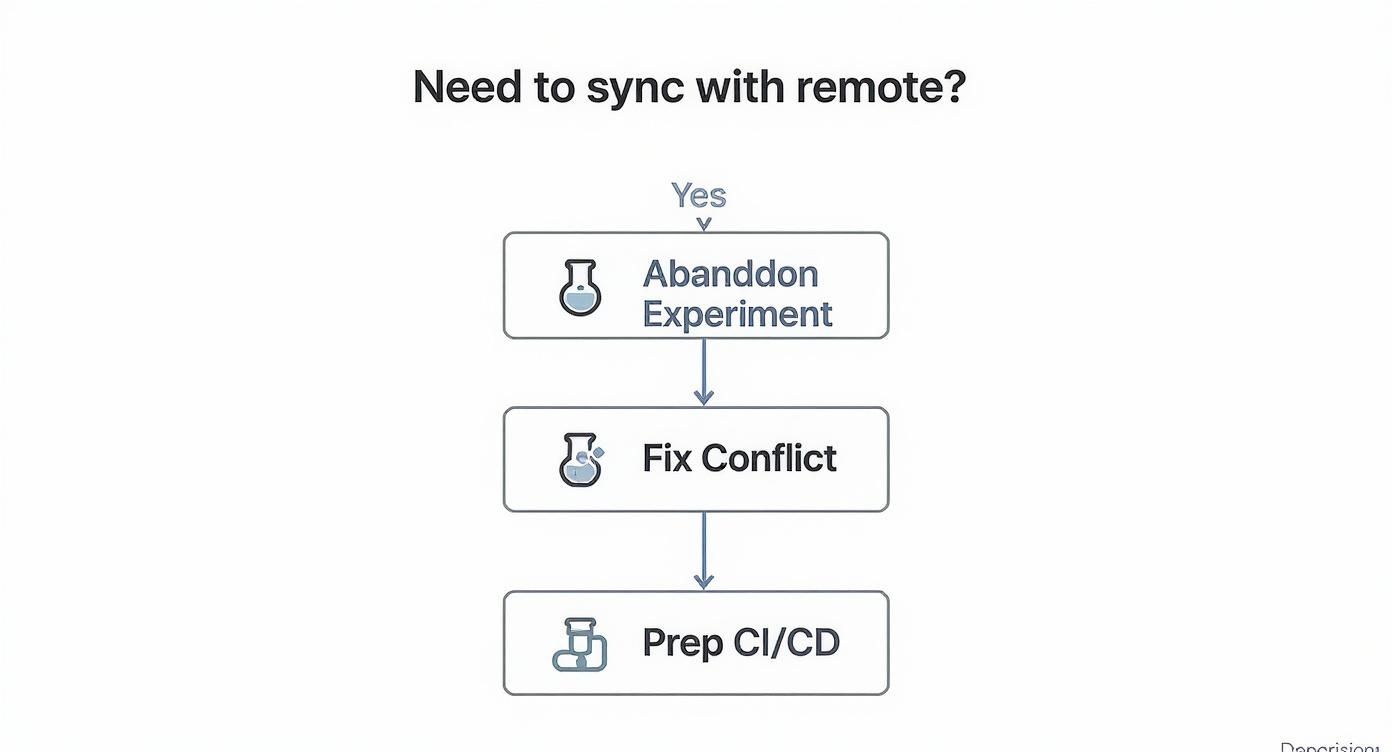 Infographic about git pull overwrite local changes