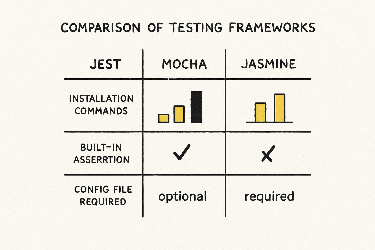 Infographic about unit tests javascript